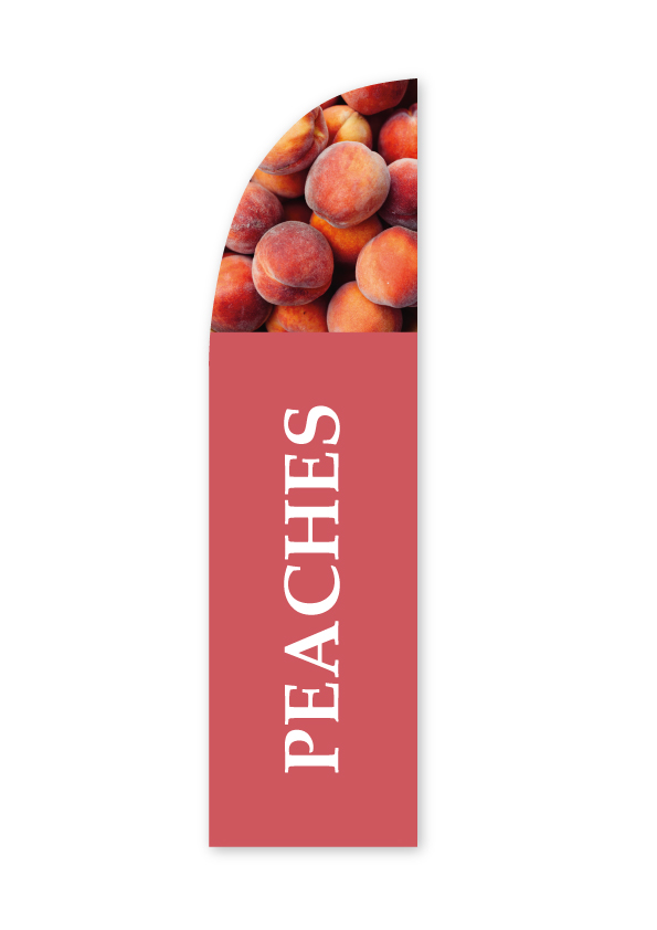 Peaches Feather Flag