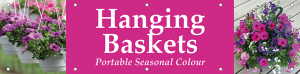 Hanging Baskets Horizontal Banner