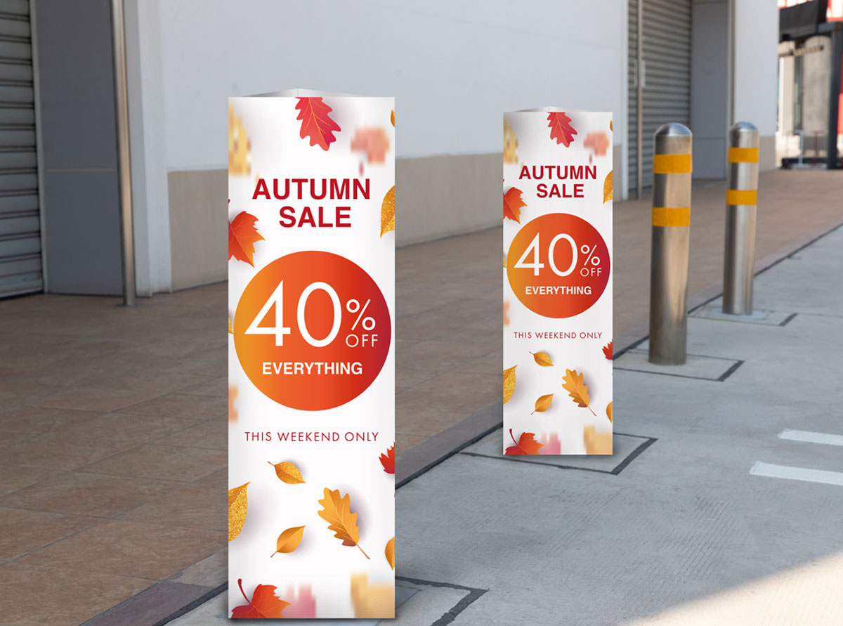Autumn sale bollard covers