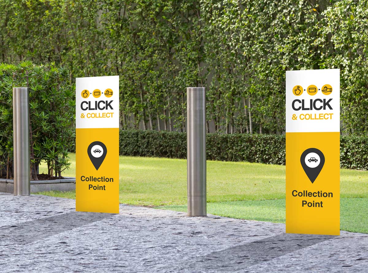 Click and collect bollard covers