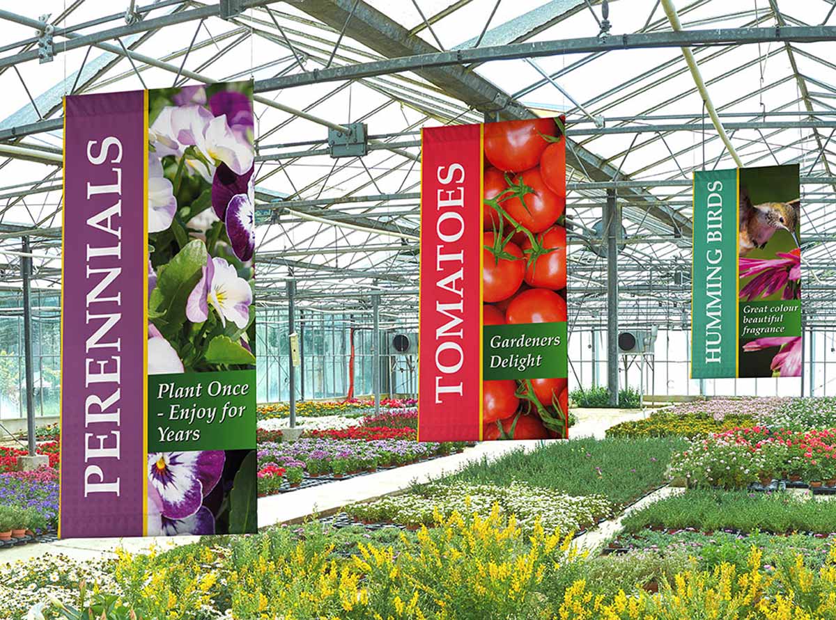 Vertical hanging banners