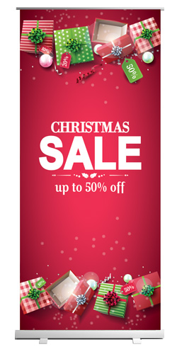 Christmas Sale pull-up banner