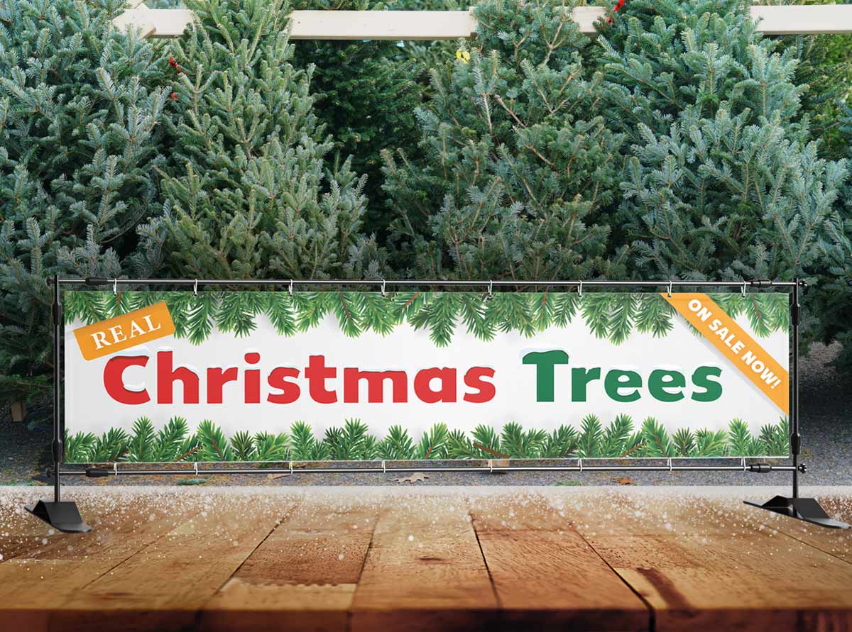 Christmas Trees on Sale now banner