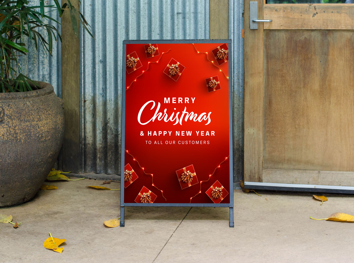 Merry Christmas A-board