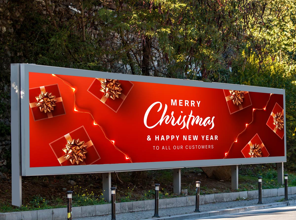 Merry Christmas & Happy New Year to all our customers banner