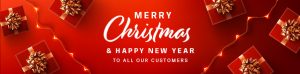 Merry Christmas & Happy New Year to all our customers bespoke banner