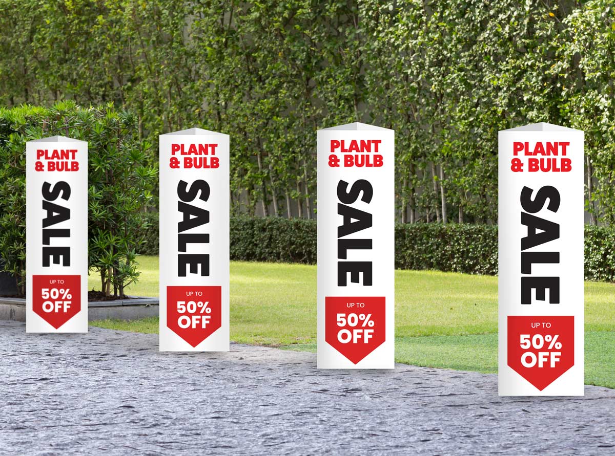 Plant & Bulb Sale bollard covers