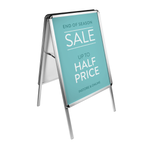 Free standing double sided forecourt 'A' sign